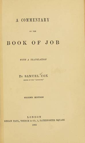 A Commentary on the Book of Job