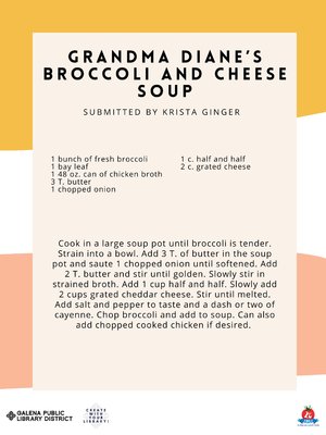 Grandma Diane’s Broccoli and Cheese Soup : Submitted by Krista Ginger by Krista Ginger