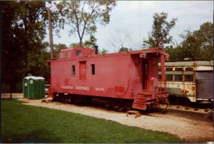 Illinois Central Railroad, Retired Caboose at Fox River Trolly Museum, South Elgin, Illinois, Photo by Eamon A. Rago, September, 2002 by BiblioBoard