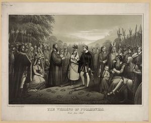 Cover image for The Wedding of Pocahontas with John Rolfe