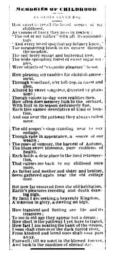 Memories of Childhood by James Glynn