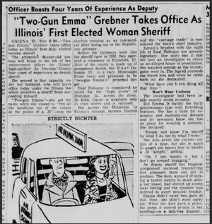 "Two Gun Emma" Grebner Takes Office as Illinois' First Woman Sheriff by BiblioBoard