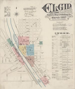 Sanborn map of Elgin 1887 by BiblioBoard