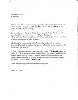 Library Memories : Dale E. Glick by BiblioBoard