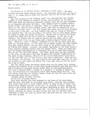 A Sketch of Barney Norris : by G.W. GIrdon by George W Girdon