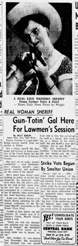 Gun Totin' Gal Here for Lawmen's Session by BiblioBoard