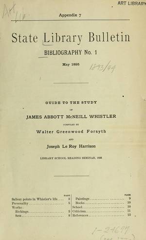 Cover image for Guide to the Study of James Abbott McNeill Whistler