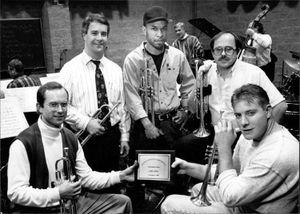 Trumpet section of Jazz Ensemble that was named Outstanding Section at the 1994 Skyway Jazz Festival by BiblioBoard