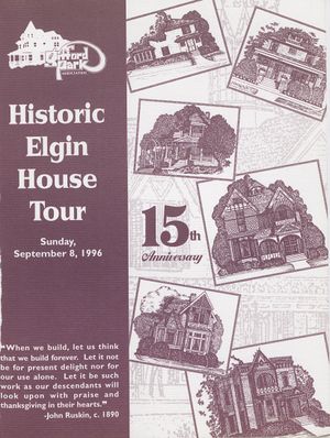 15th Annual Historic Elgin House Tour 1996 by BiblioBoard